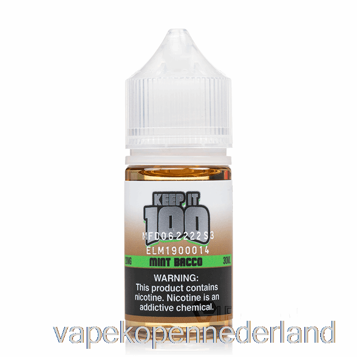 Vape Nederland Munt Baccozouten - Bewaar Het 100 - 30 Ml 50 Mg